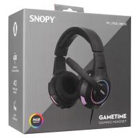 SNOPY SN-8800 GAMETIME RGB Işıklı PC USB 3,5M PS4-XBOX-Mobile Siyah Gaming Oyuncu Mikrofonlu Kulaklık